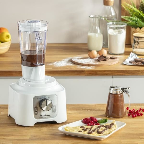 Multifunktionel robot Moulinex DoubleForce Compact - 800W - 6 hastigheder + pulse - 7 tilbehør