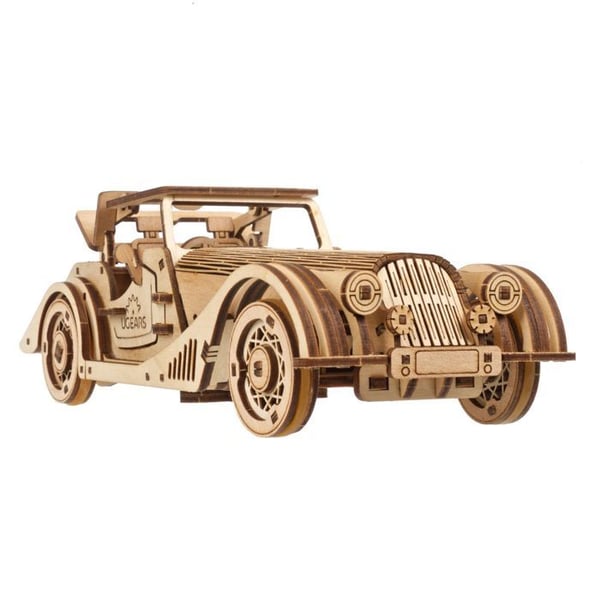 3D-puzzle - UGEARS - Nopea hiiri urheiluauto - 226 osaa - Puu - Kootaan itse