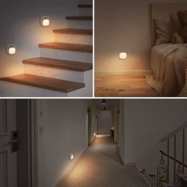 Indendørs bevægelsessensor lampe - Automatisk LED natlys - Hvid