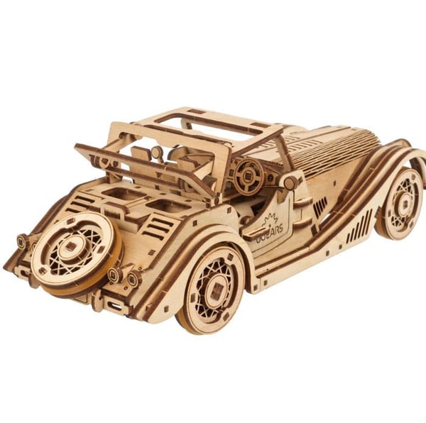 3D-puzzle - UGEARS - Nopea hiiri urheiluauto - 226 osaa - Puu - Kootaan itse