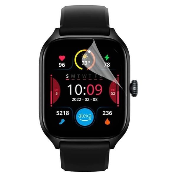 Skärmskydd för Amazfit GTS 4 [Pack 6] Hållbart Ultra Tunt Plastskydd Phonillico