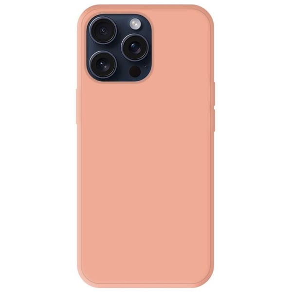 Siliconeskal - Apple - iPhone 15 Pro Max - Matt ljusrosa - Stöttehållande - Fri åtkomst till funktioner