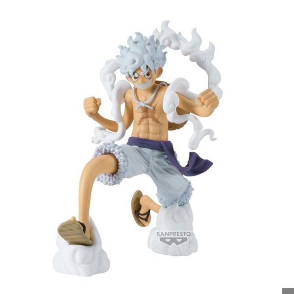 Figur - BANPRESTO - Luffy Gear 5 - 21 cm - Matt målad PVC - Dynamisk pose