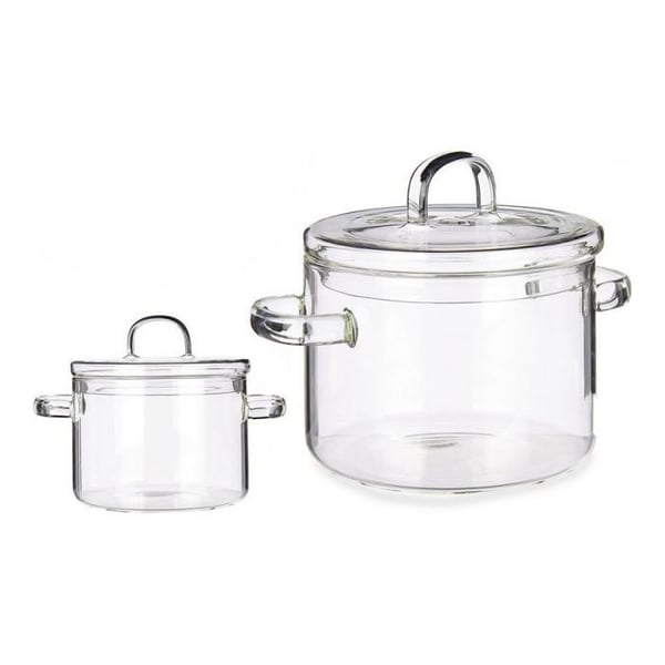 VIVALTO Gryta 1 L i Borosilikatglas med Transparent Lock (13,5×13,8×19 cm)