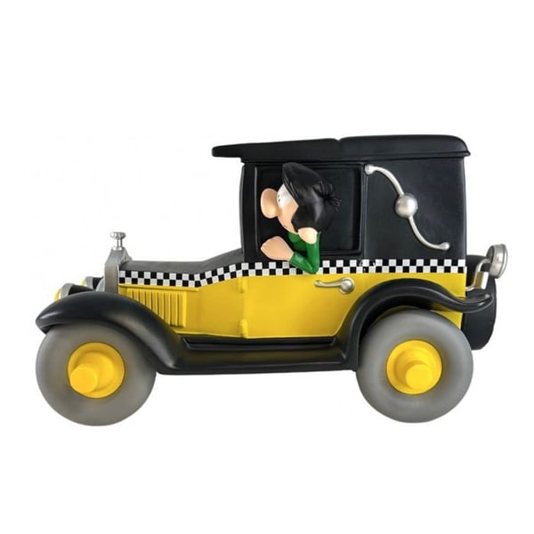 Tirelire - Plastoy - Gaston Lagaffe - Figur - Taxi Fiat 509 - 15cm