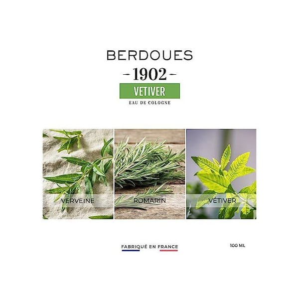 Berdoues 1902 Eau de Cologne Vetiver 98% Naturlig 125ml