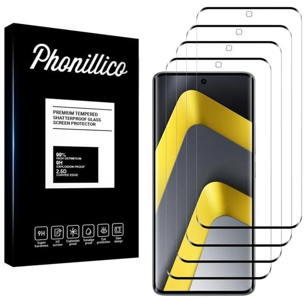 Härdat glas för Xiaomi Poco M8 5G [Pack 4] Skärmskydd Phonillico®
