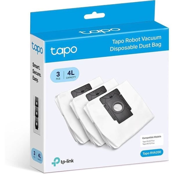 Engångsdammsugarpåsar - TP-Link - Tapo RVA200 - Kompatibel med RV30/RV30 Plus - 3-pack - Vit