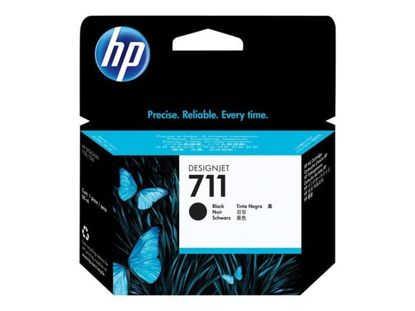 Original HP 711 bläckpatron - Svart - Hög kapacitet 80ml - för HP DesignJet