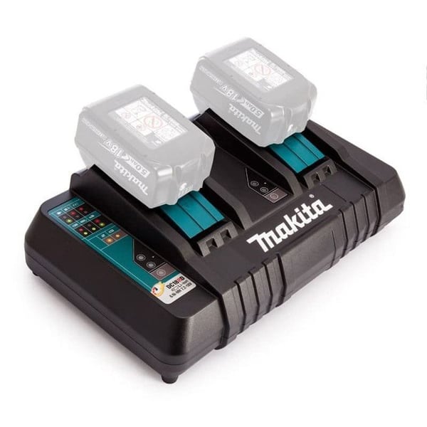 Pakke med 4 batterier 18V 5Ah BL1850 - MAKITA - Dobbelt oplader DC18RD + MaKpac kasse - 197626-8