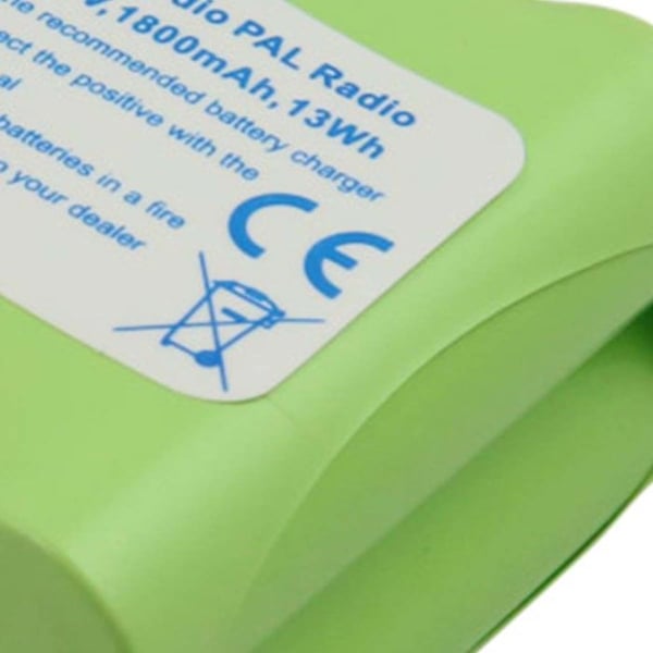 Batteri NiMH 7.2V - AVIZAR - Kompatibel med Tivoli Audio PAL Radio - 1800mAh - Grön - Direkt ersättning