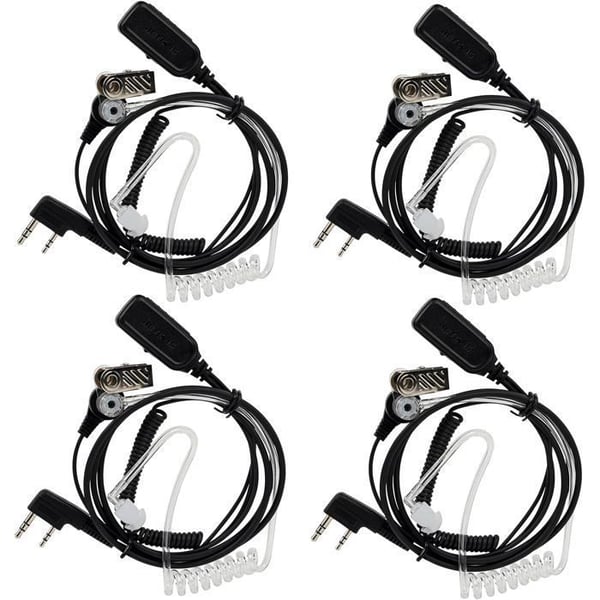 Retevis Walkie Talkie-hörlurar, radiohörlurar med spole, kompatibla RT24 RT27, Baofeng 888S, Kenwood, eSynic, HYT, etc (4 st)