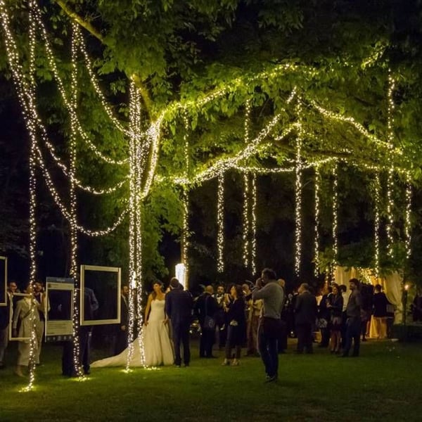 Lysguirlande Boa 40M 2000 LED varm hvid mørkegrøn kabel 8 effekter Lotti