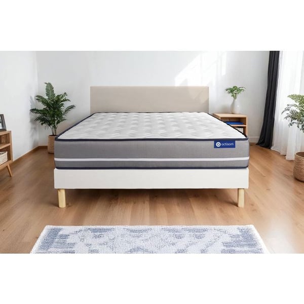 Sängset Madrass Sängbotten 160x200 cm - Vit Sängbotten (i kit) - Actiflex Pur
