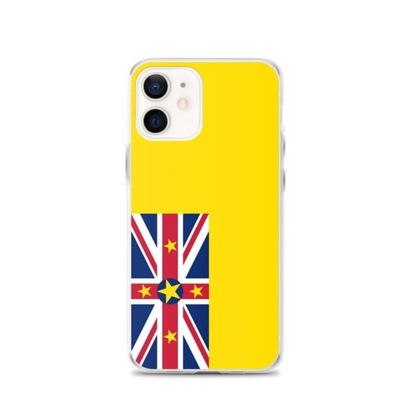 Telefonfodral – Niue Flagga – Kompatibel med iPhone 12 – Mjuk Fodral – Slitstark och Stötsäker – Silikon – Pixelforma
