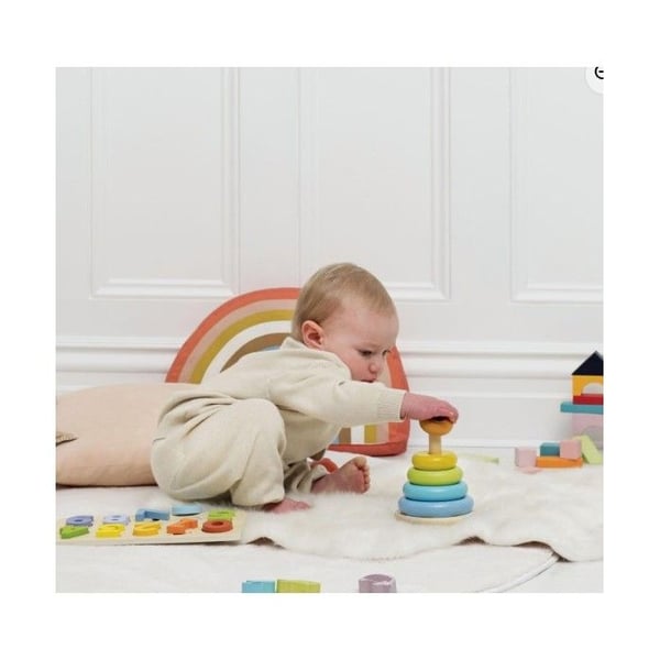 Culbuto Regnbåge att Stapla - LE TOY VAN - PL011 - Gul - FSC Trä - Från 18 månader
