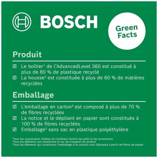 Bosch AdvancedLevel 360 linjelaser (3-linjers laser med 360° laser för inriktning i ett rum, i kartong