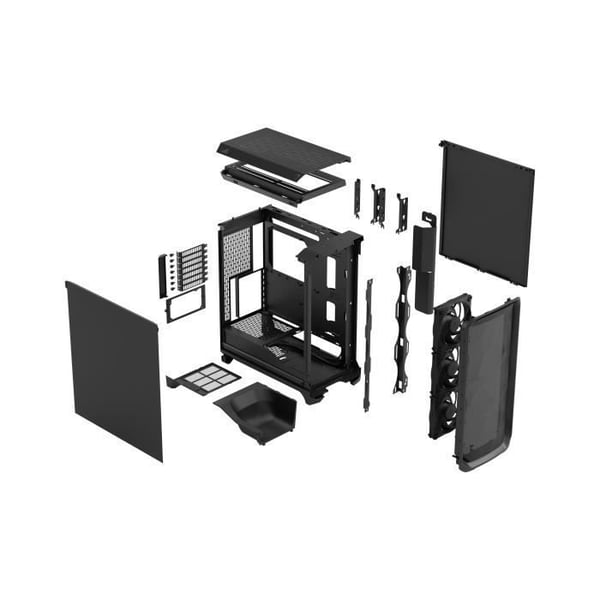 PC-kabinett - FRACTAL DESIGN - Meshify 3 Solid - E-ATX (277 mm) - 3 fläktar - USB Type C med 20 Gbps - Svart