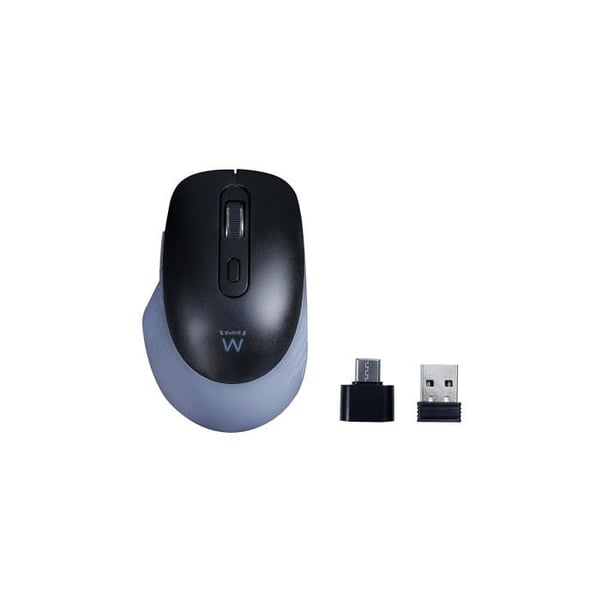 Trådlös multi-enhetsmus - Ewent - Bluetooth 3.0/5.2 - USB-A/USB-C mottagare - EW3243 - Tyst klick