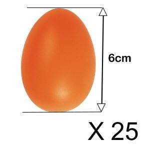 Plastägg - Rayher - 25 stycken - Orange - 6 cm - Dekorativa