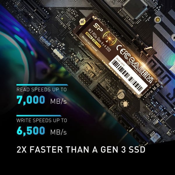 Sisäinen SSD-levy - Silicon Power - US75 4To - NVMe PCIe Gen4x4 M.2 2280 - Yhteensopiva PS5