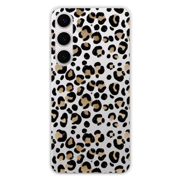 Tryckt silikonfodral som är kompatibelt med Samsung Galaxy S24 FE Leopard