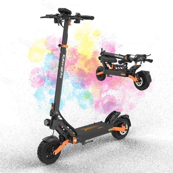 KUKIRIN G2 PRO - Sammenfoldelig el-scooter - 9" hjul - 600W motor - 48v 15Ah batteri - 55KM rækkevidde - Sort