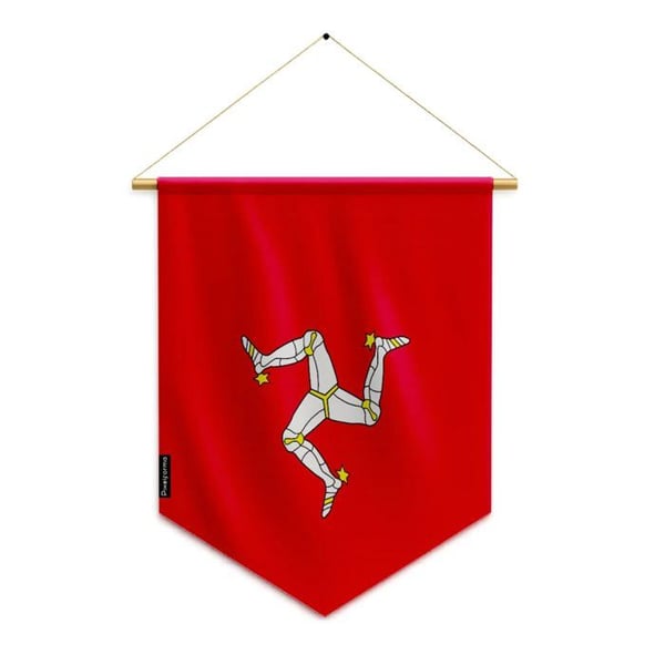 Fanorak – Flagga från Isle of Man – 30 x 45 cm – Polyester – Att hänga – Pixelforma