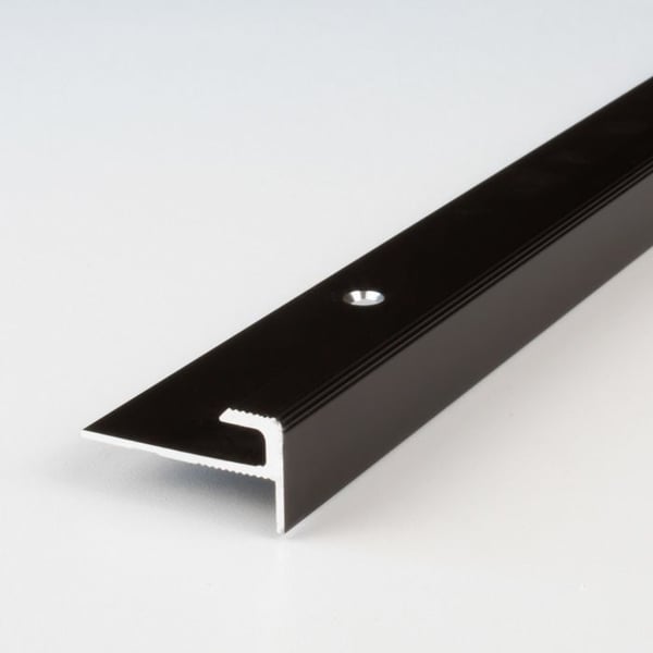 Profil avbruten Anodiserad aluminium Mörkbrons l 28 mm H 5 mm Genomborrad L 1000 mm