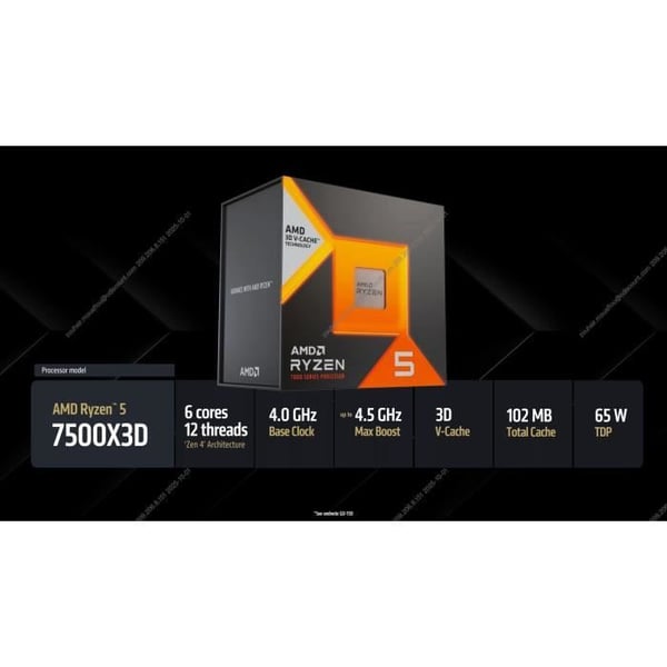 Processor - AMD - Ryzen 5 - 7500X3D