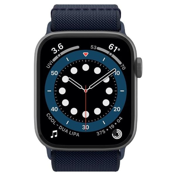 Erstatningsarmbånd - SPIGEN - Fit Lite - Højkvalitets silikone - Kompatibel med Apple Watch 4-9 - 42-49 mm