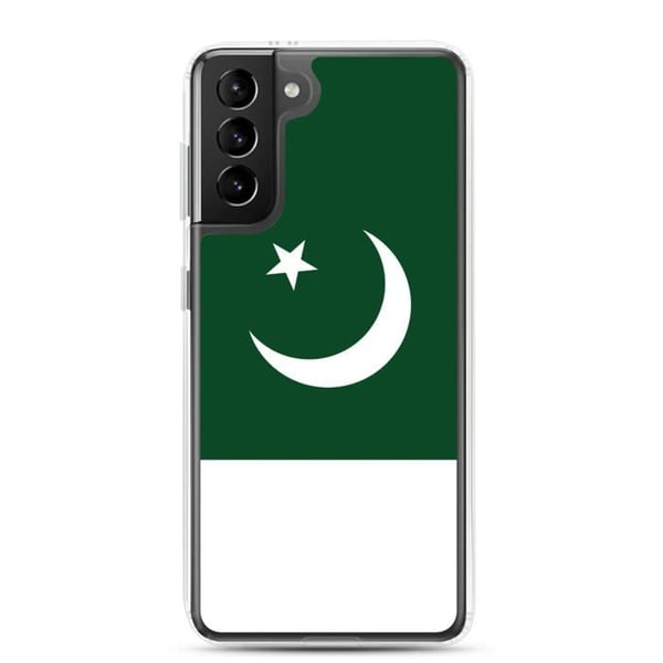 Mobilskal – Pakistanflagga – Kompatibel med Samsung Galaxy S24 Plus – Mjuk fodral – Stöttålig och slagbeständig – Pixelforma