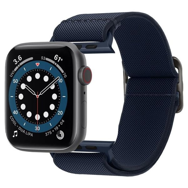 Erstatningsarmbånd - SPIGEN - Fit Lite - Højkvalitets silikone - Kompatibel med Apple Watch 4-9 - 42-49 mm