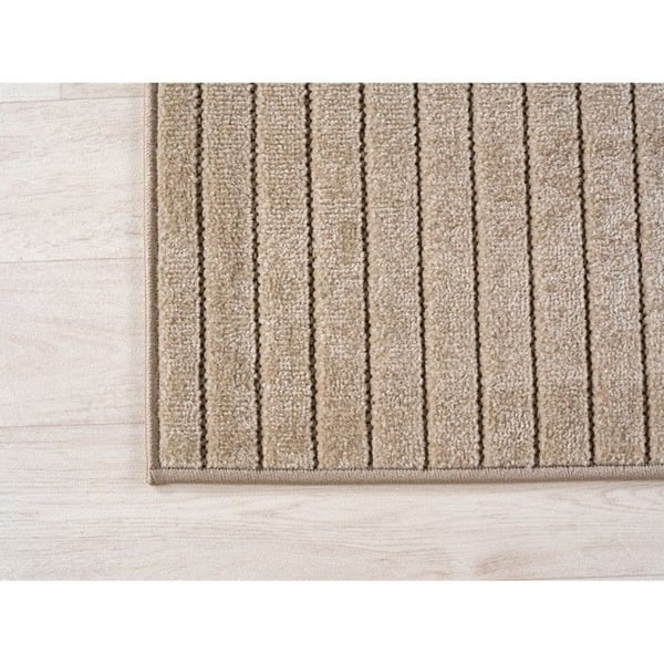 Inomhus- och utomhusmatta för vardagsrum, sovrum, vinterträdgård, kort päls beige, hög-låg effekt, mjuk och tvättbar, lätt