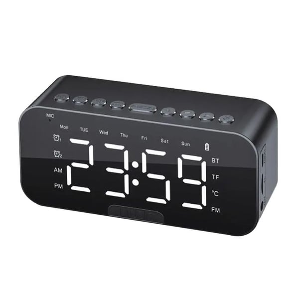 Intelligent LED-väckarklocka - AVIZAR - Bluetooth - Batteri 2200 mAh - Dubbel väckarklocka - Temperaturvisning