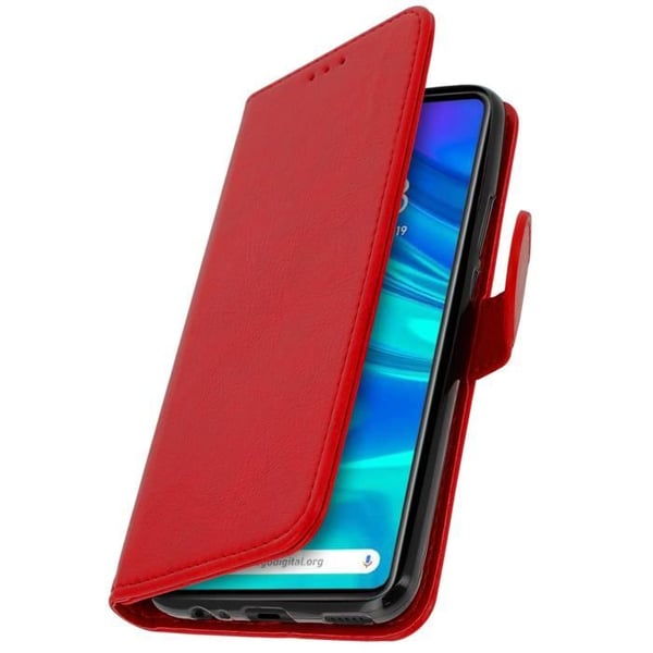 Housse - AVIZAR - Huawei P Smart Z/Y9 Prime 2019 - Plånboksfodral - Mjuk skal - Röd