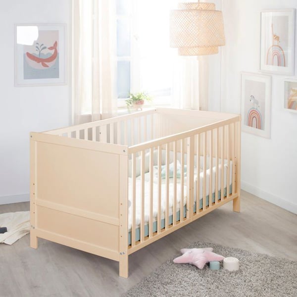 Lit Bebis Evolutiv 70 x 140 ROBA Easy Sleep - Transformationshörn ingår - Naturligt trä