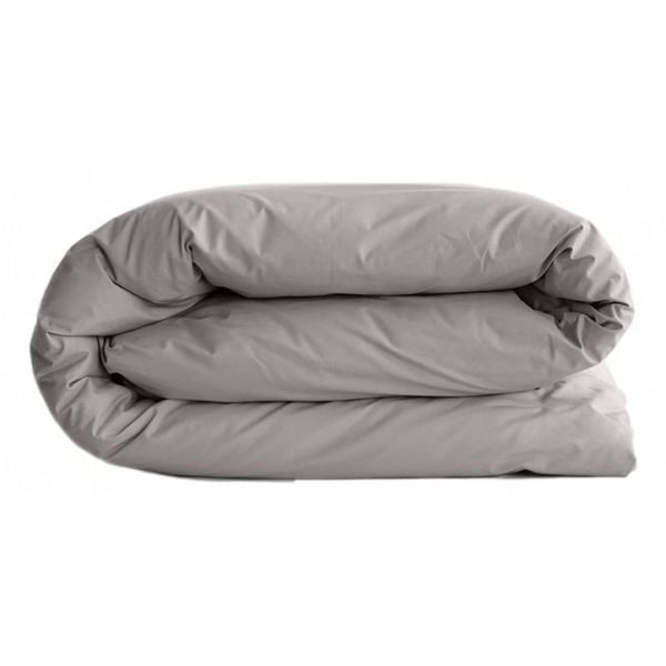 Påslakan "Manoir" ren långfibrig kammad bomull percale 80 trådantal/cm² Sydvind - Ask - Påslakan 240 x 220 cm