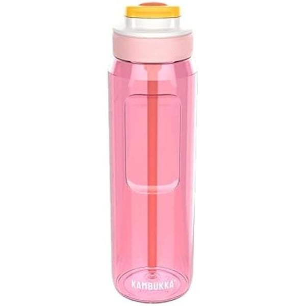 Återanvändbar vattenflaska - KAMBUKKA - Elton - 1000 ml - Tritan Renew - Inbyggt sugrör