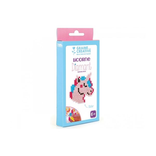 Unicorn Diamond Mosaic Kit - Creative Seed - För barn från 5 år - Orange och Rosa
