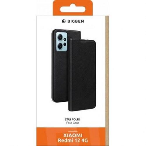Étui för Xiaomi Redmi 12 4G / 5G - BIGBEN CONNECTED - Folio med kortfack och videoställ - Svart