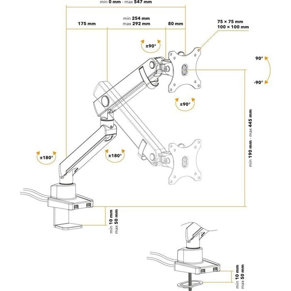 AlzaErgo Arm S65B Essential USB