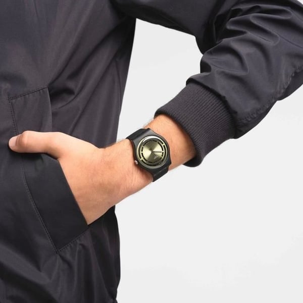 Klocka - SWATCH - LEAFY LINE - 41mm - Svart - Silikon - Analog