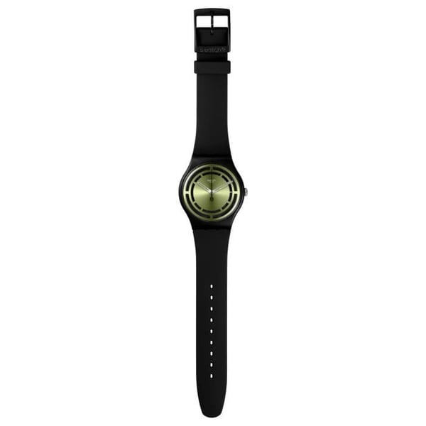 Klocka - SWATCH - LEAFY LINE - 41mm - Svart - Silikon - Analog