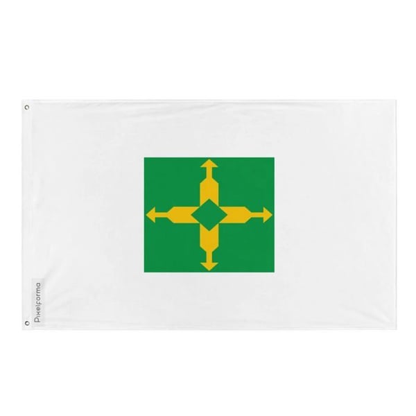 Drapeau Federal District – 60 x 90 cm – Resistenta Polyester – 2 Metall Öglor – Inomhus / Utomhus – Pixelforma