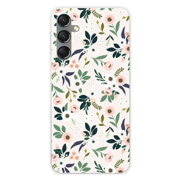 Tryckt silikonfodral som är kompatibelt med Samsung Galaxy A24 4G Flowers