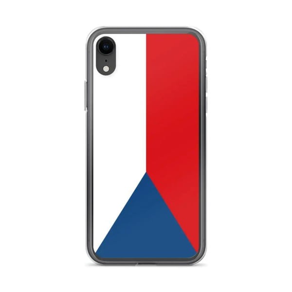 Telefonfodral – Tjeckiens Flagga – Kompatibel med iPhone XR – Mjuk Fodral – Slitstark och Stötsäker – Silikon – Pixelforma