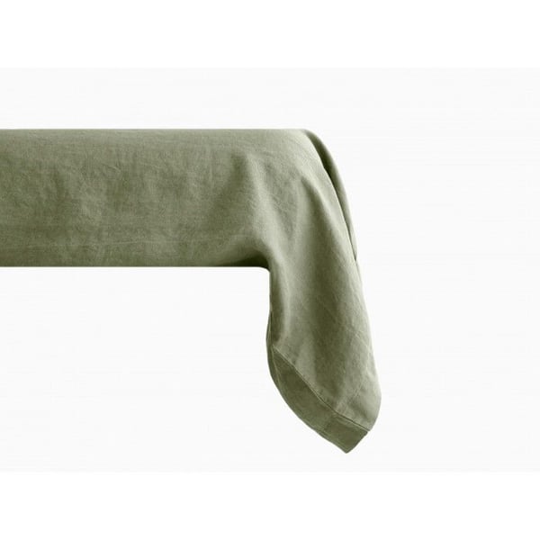 Taie för kudde Palace i tvättad färgad bomull, 63 trådar/cm² Vent du sud - Palace Sage - 43 x 195 cm