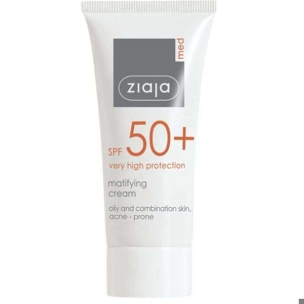 Solkräm - ZIAJA - MED - SPF 50+ - Icke komedogen - 50 ml - Känslig och aknebenägen hud