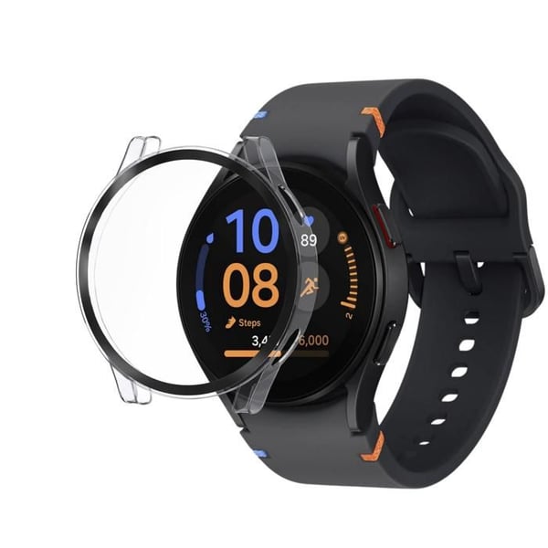Samsung Galaxy Watch FE 40mm Fodral Kompatibelt - Hårt Skyddsfodral Transparent Härdat Glas Skärm Phonillico